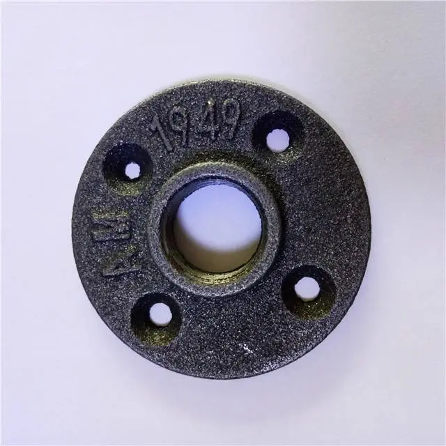 Natural color iron floor flange fpt industrial pipe shelf used for 3/4''