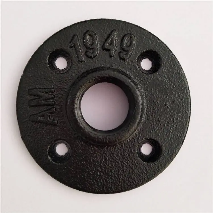 black iron floor flange BSP thread for pipe furniture