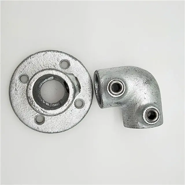 Hot galvanized and black malleable iron key clamp for strong pipe fitting