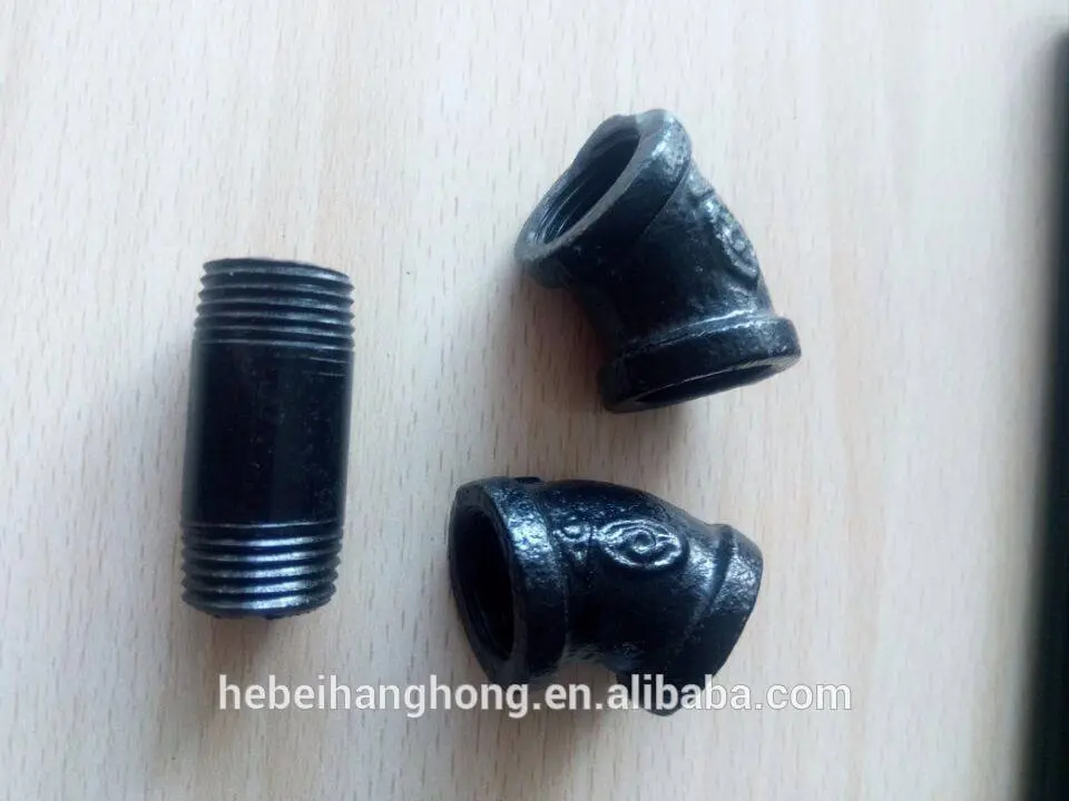 Durable Vintage Black Iron Pipe Floor Flange for Pipe Furniture