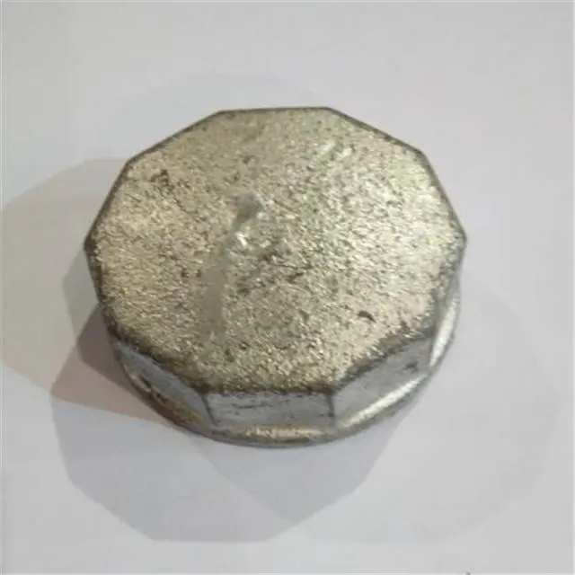 Malleable cast iron end cap for water pipe, Galvanized pipe fitting