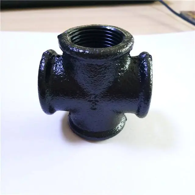 iron black cross for pipe furniture