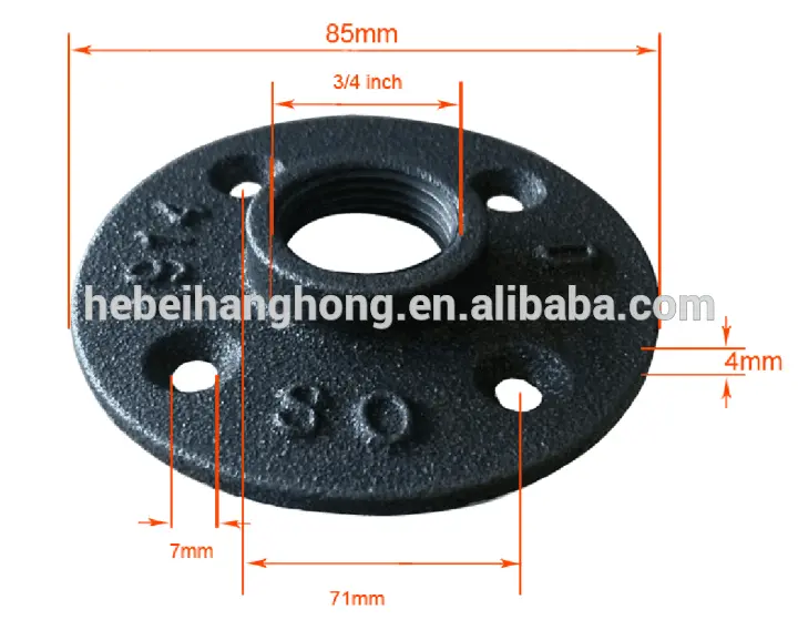 retro style floor flange use in bar tables furniture