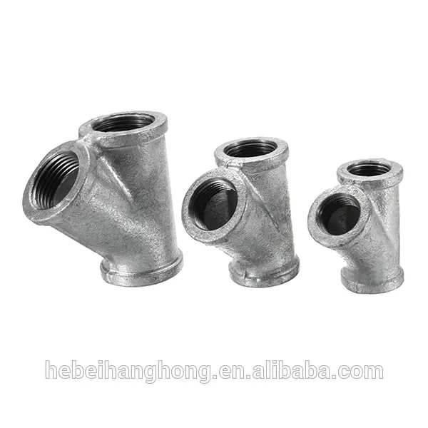 1/2 3/4 1" Galvanized Malleable Iron 45 Degree Female Y Branch