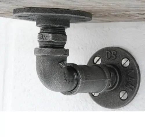 Retail POS Point of Sale urban industrial vintage retro style Pipe Pipework shelf shelving brackets (pair)