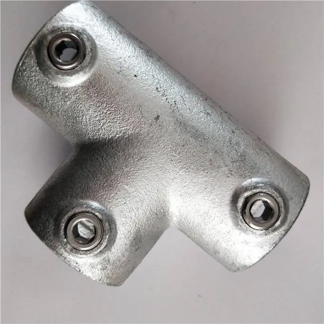 galvanized cast iron key clamp tee pipe fittings