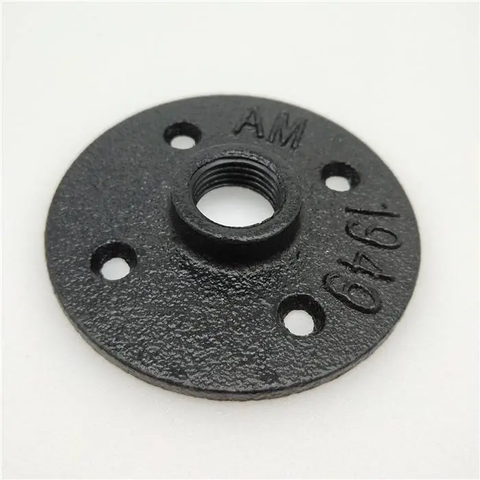 black/brass DN 20 floor flange