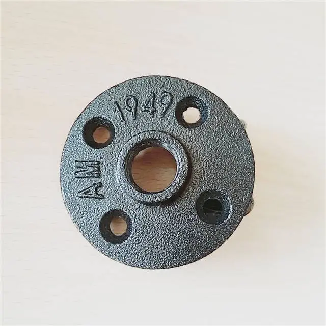 1/2''-2'' Black Iron Pipe Floor Flanges for Industrial Furniture | Restock