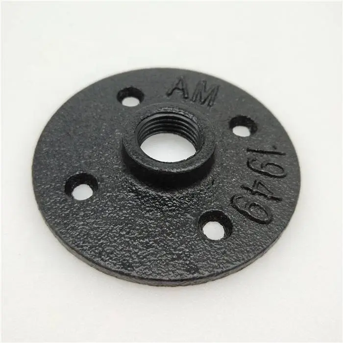 black iron 3/4 floor flange pipe fitting used in furniture flange