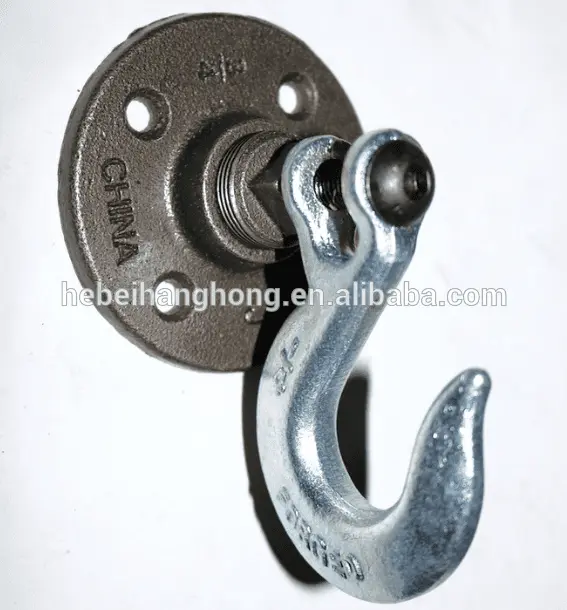 Decorative black cast iron pipe 3/4'' floor flange