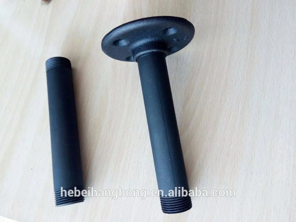 4X 3/4 Malleable Iron Pipe Floor Flange, 3/4" BSP Wall Mount