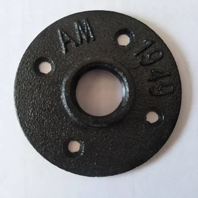 3/4inch customized malleable iron threaded floor flanges