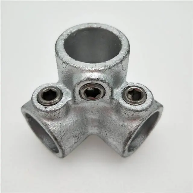 black and galvanized Furniture Joints Key Clamp Fittings