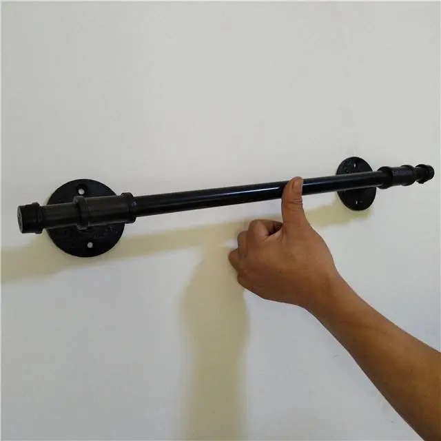 Vintage Style Toilet Industrial Iron Pipe Towel bar holder Towel Racks With Hardware For Bathroom