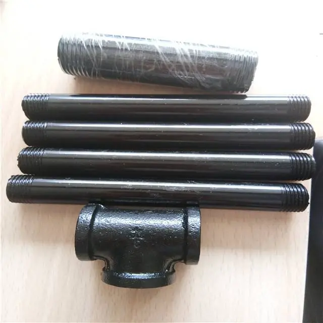 BSP thread black malleable iron pipe fittings/tee/cross/elbow