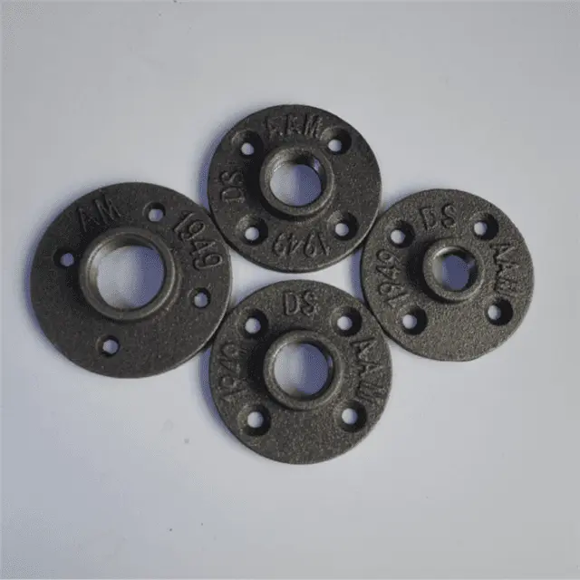 1 Inch Malleable Threaded Floor Flange Iron Pipe Fittings Mounted Flange