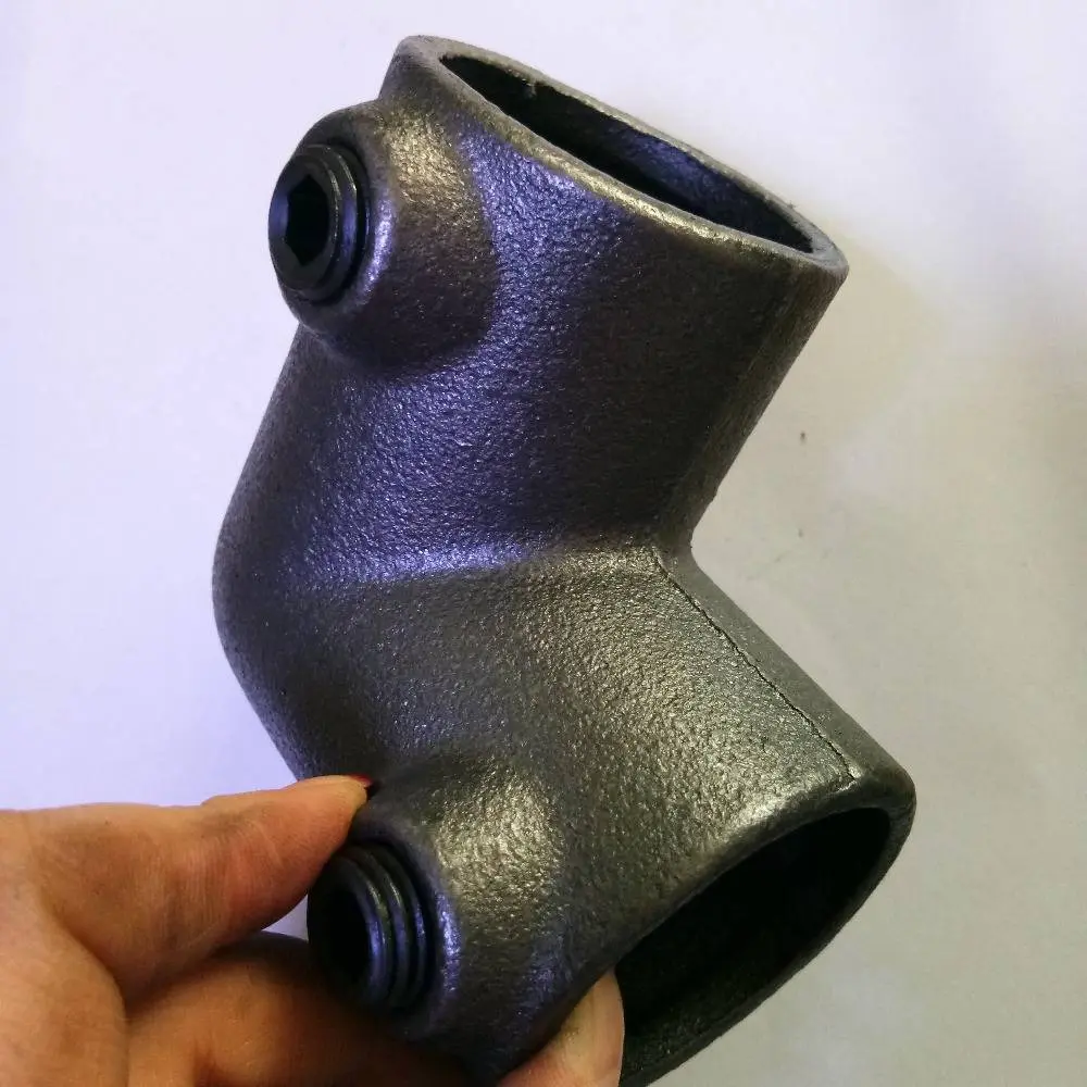 Black color Key Clamp Pipe Clamp 90 Degree Elbow 33.7mm