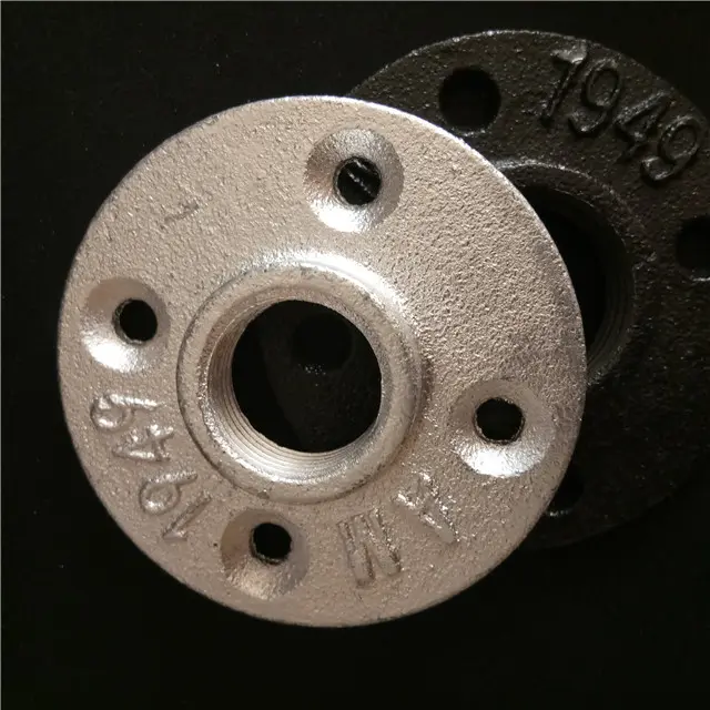 BSP galvanized and black floor cast iron flange