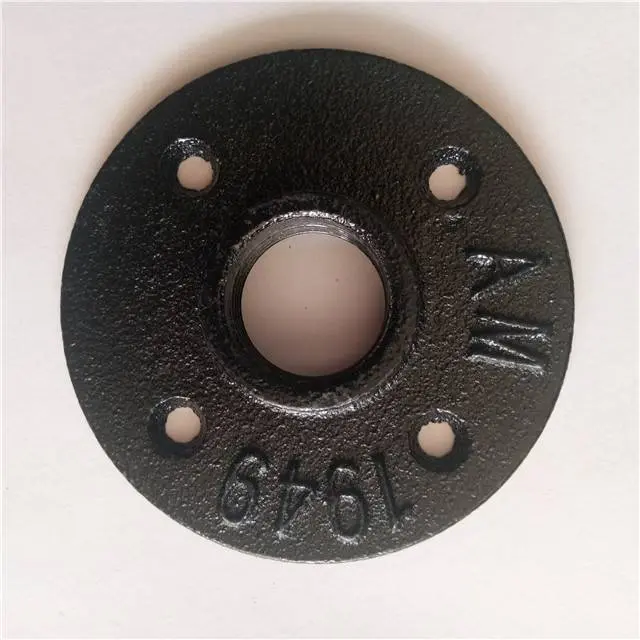 DN 15 black floor flange pipe fitting