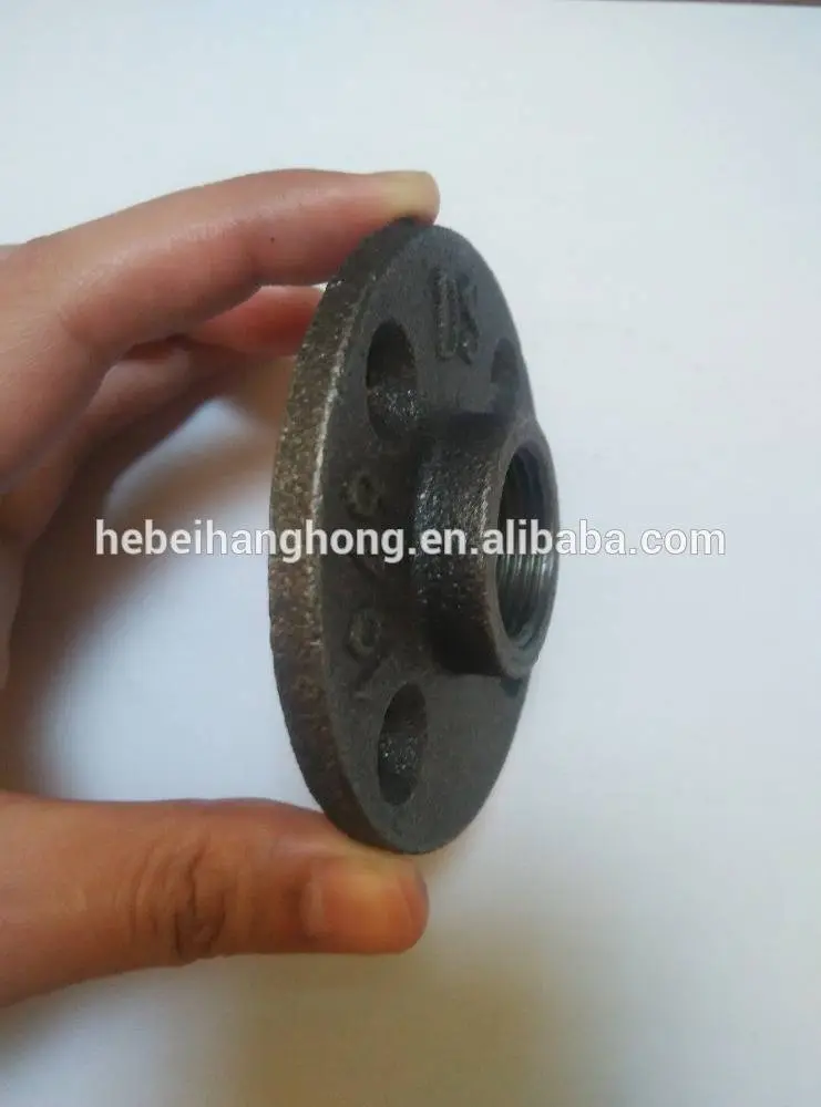 3/4" Black Malleable Iron Floor Flange - Durable Pipe Fittings