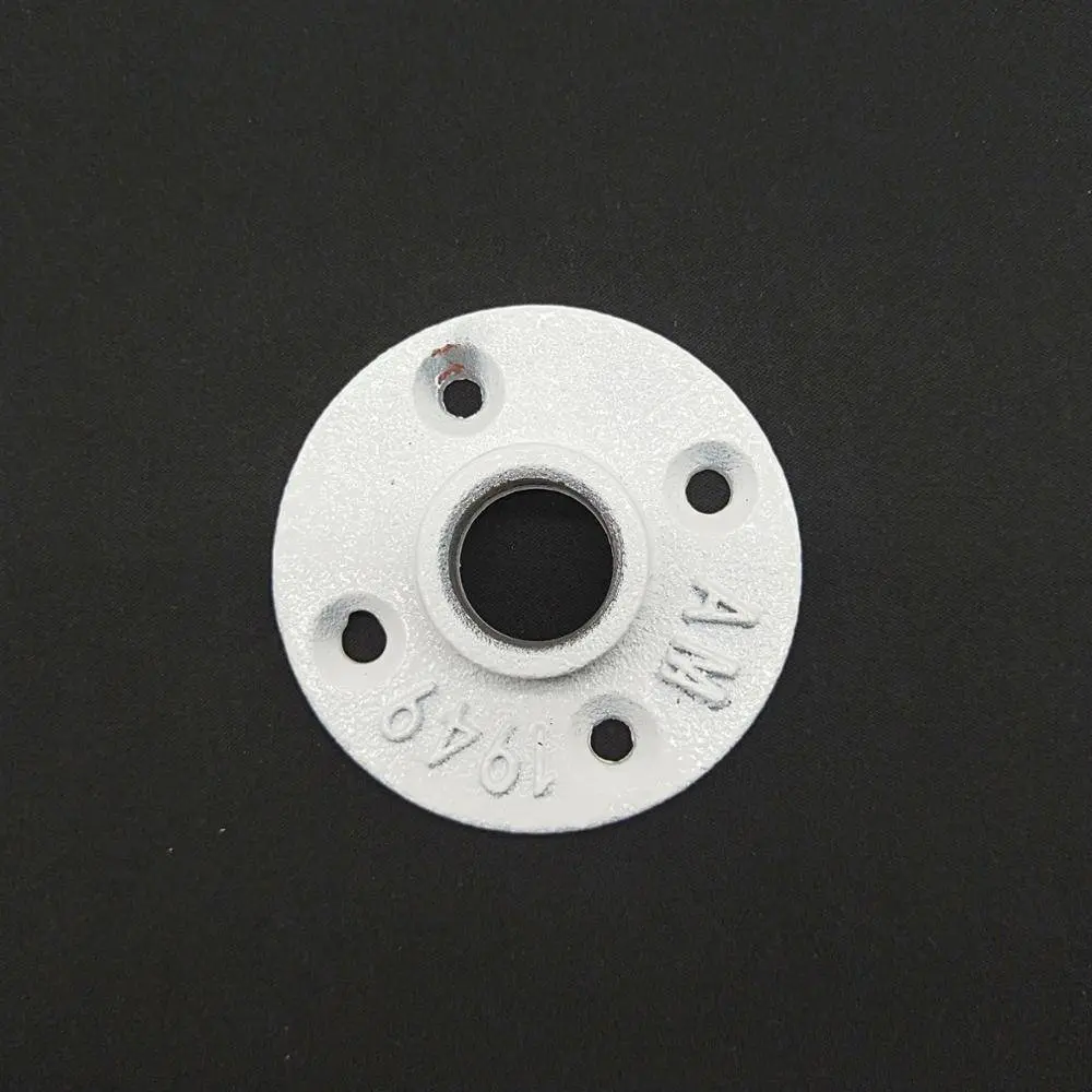 Floor flange malleable cast iron white color 3/4'' floor flange