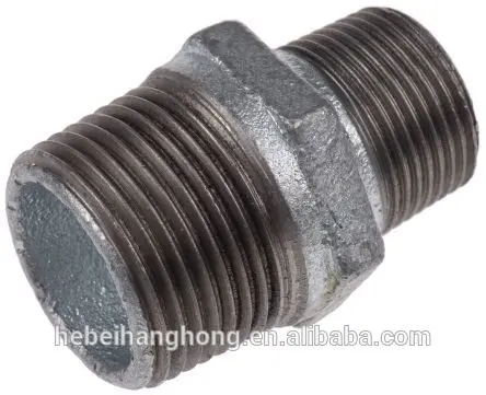 Malleable Iron Fitting Reducer Hexagon Nipple 1 in BSPT Male Connection