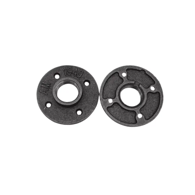 Malleable Threaded Floor Flange Iron Pipe Fittings Wall Mount