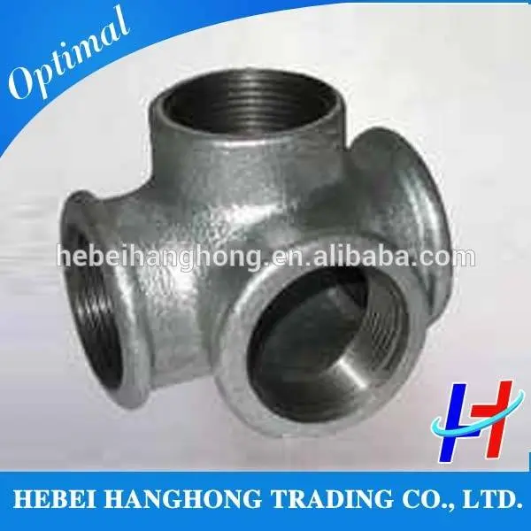 3/4 inch threaded Mi outlet side galvanized cross