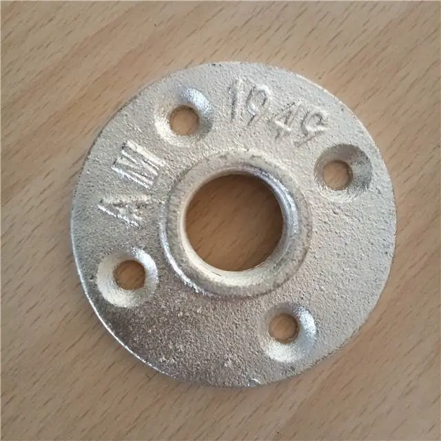 galvanized b.s. iron pipe fitting floor flange