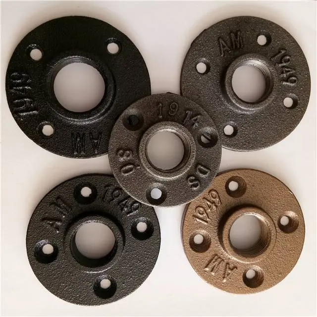 3/4 Inch Reinforced Bronze Flange Iron Pipe Floor Fitting Plumbing Threaded - Durable & Corrosion Resistant