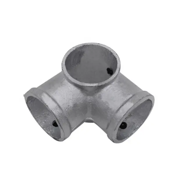 3/4inch malleable iron key clamp galvanized three socket cross used for furniture