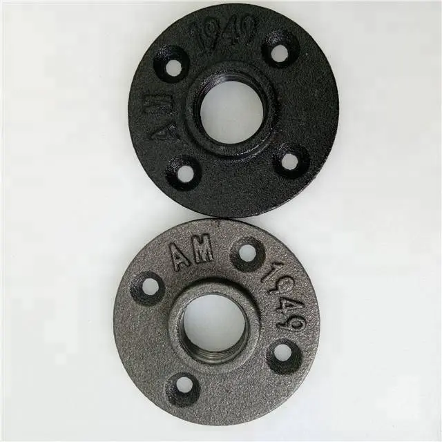 Durable 1/2" Malleable Iron Male/Female Floor Flange for Pipe Furniture