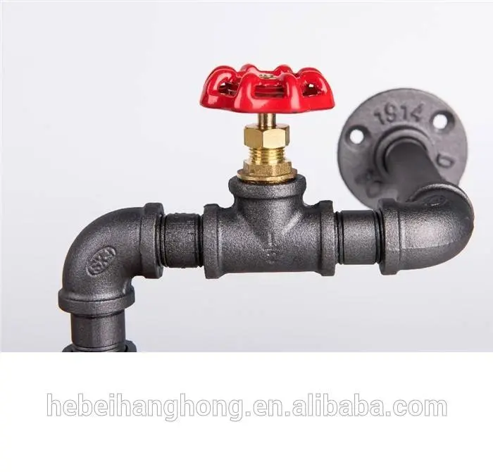 Loft Style Furniture Wall Hanging Iron Pipe Book Shelf Creative Art Display Shelves Bookcase Decorative Bookshelf