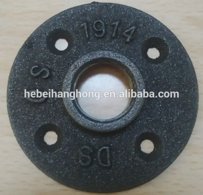 3/4'' black and galvanized iron pipe fitting floor flange