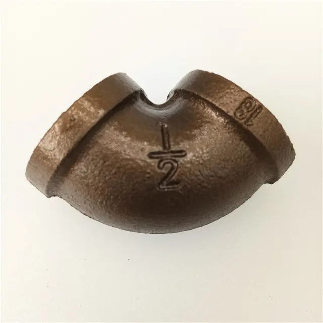 90° Malleable Iron Elbow—Hot-Dip Galvanized & Black Fittings