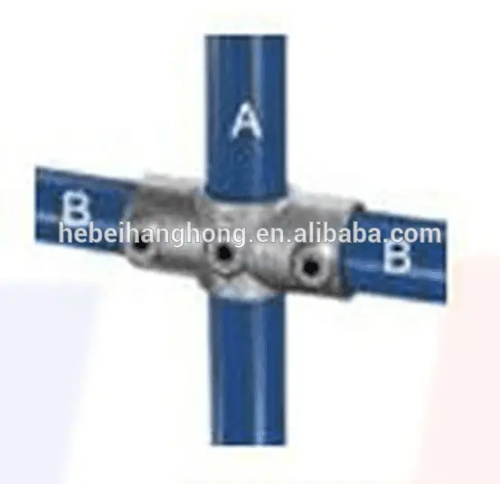 Hot dip galvanizing cast iron two socket cross key clamp