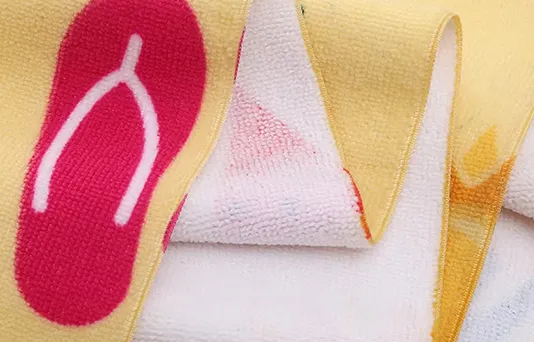 Hebei factory wholesale custom soft velour 80% polyester 20% polyamide microfiber beach towel