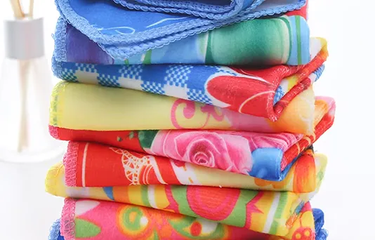 Towel fast dry polyester Microfiber printed highly absorbent face hand towel souvenir