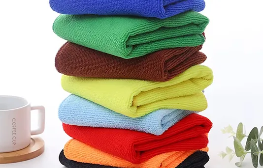 Wholesale Premium Polyester Car Kitchen super absorbent Household Wrap Knitted small Microfiber Cleaning Cloth black Towe c