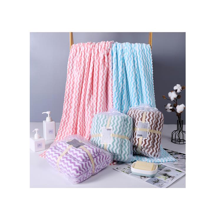 Highly absorbent 2pcs 100% luxury microfiber hotel hand face bath bathroom shower towel set