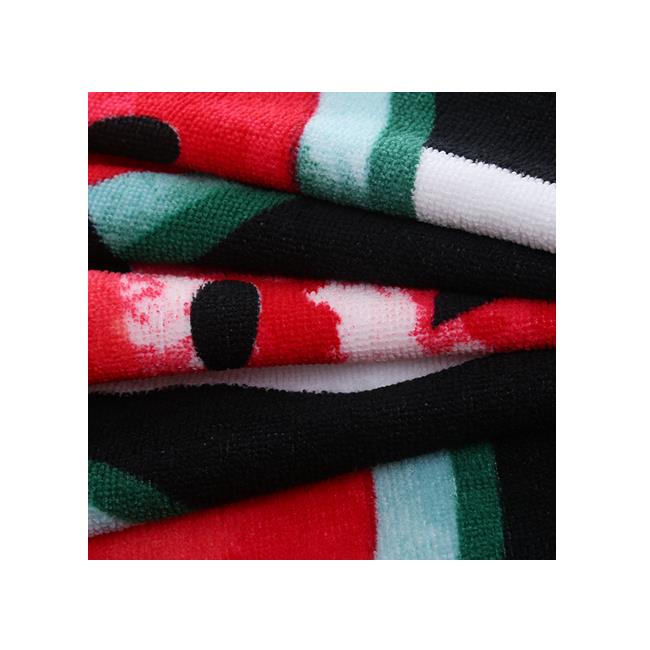 100% Hot Sale custom durable printed portable microfiber  Terry  beach towels