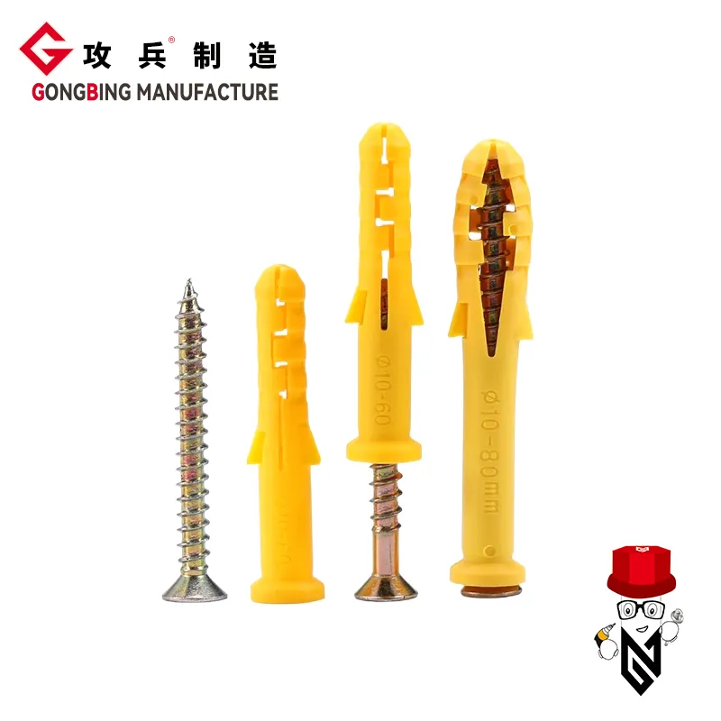 Weatherproof Plastic Expansion Anchors for Outdoor