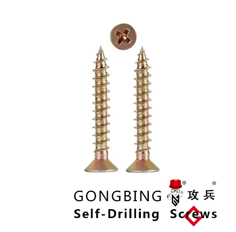 Chipboard screw color zinc plated