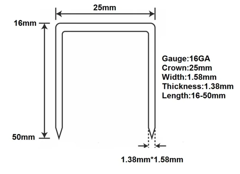 16 ga 7 16 crown staples