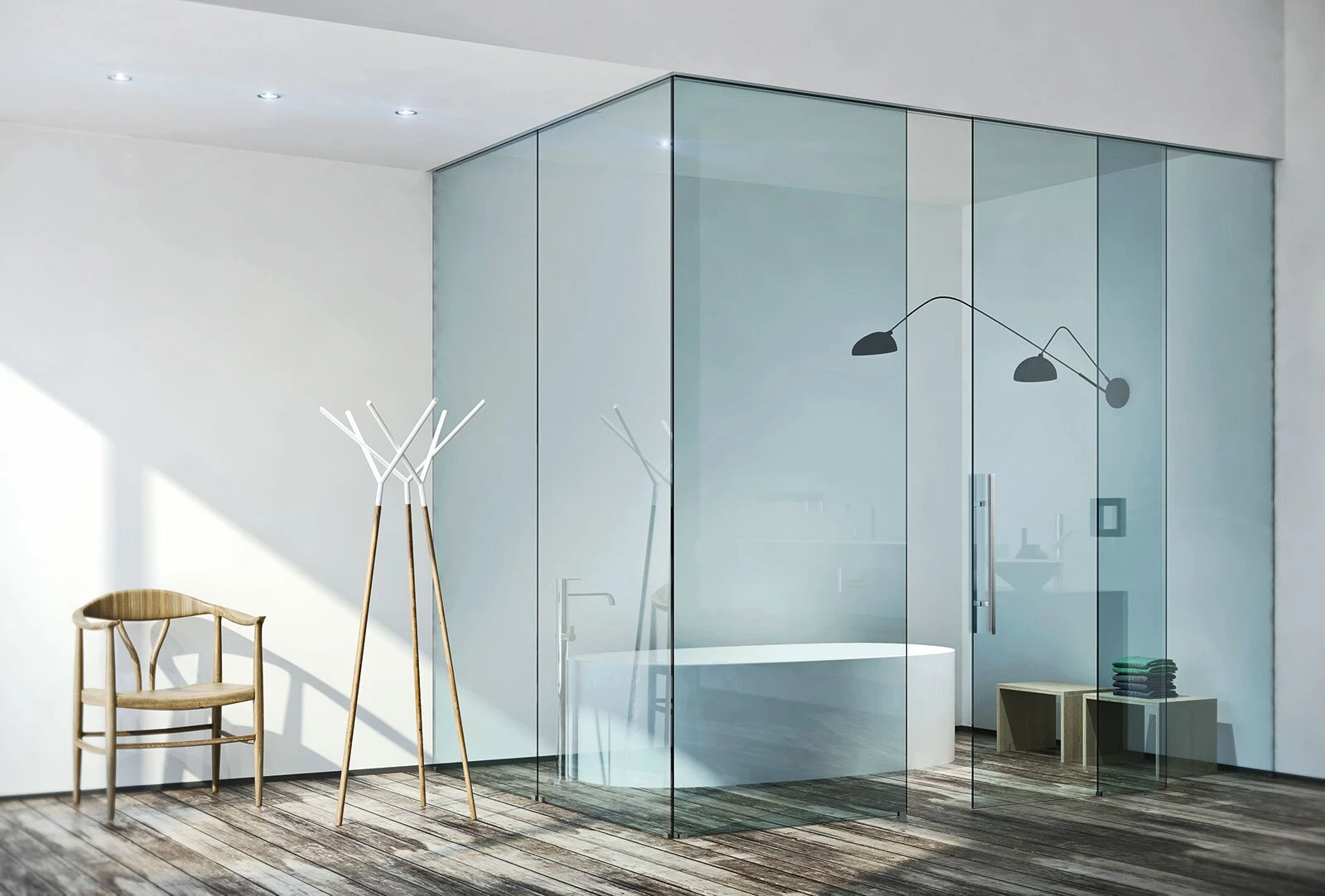 Translucent Glass Panels for Modern Interior Design and Enhanced Privacy