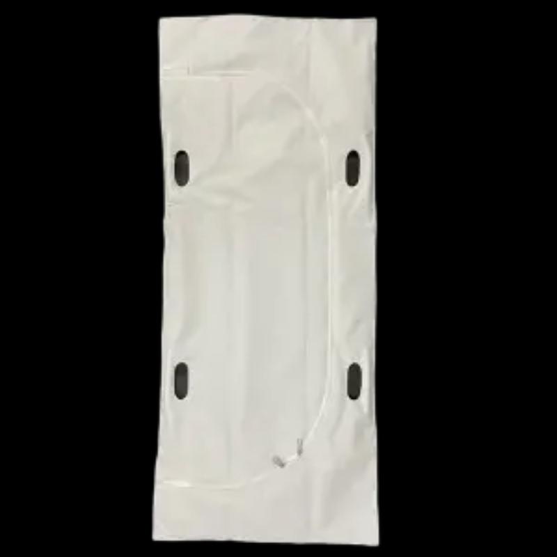PEVA / PVC Pet bodybag with handle in white