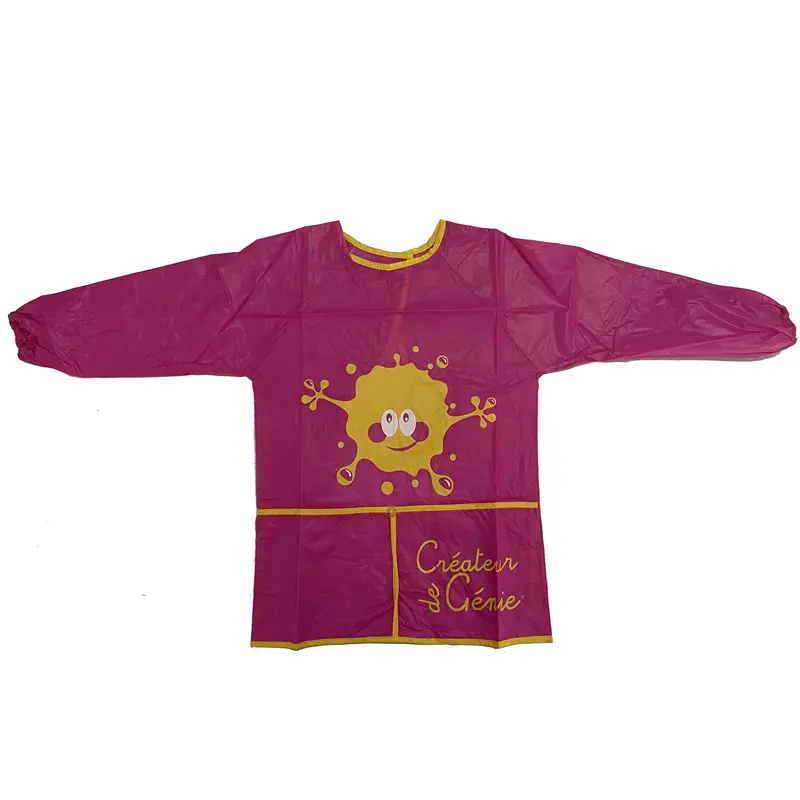 Kid Apron with sleeves, PEVA  PVC waterproof material, apron for painting room
