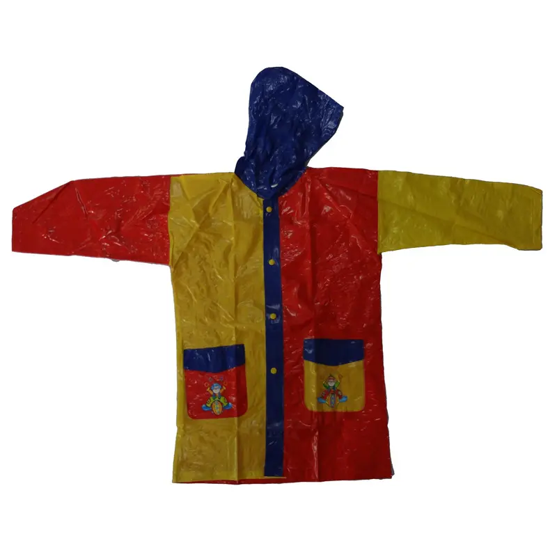 Kids' Waterproof Raincoat - 100% PVC/PEVA with Hoodie
