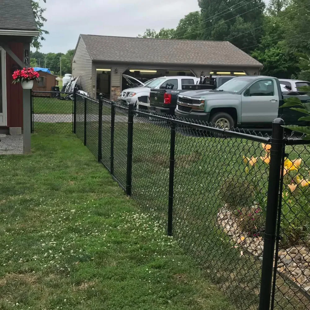 black welded mesh panels