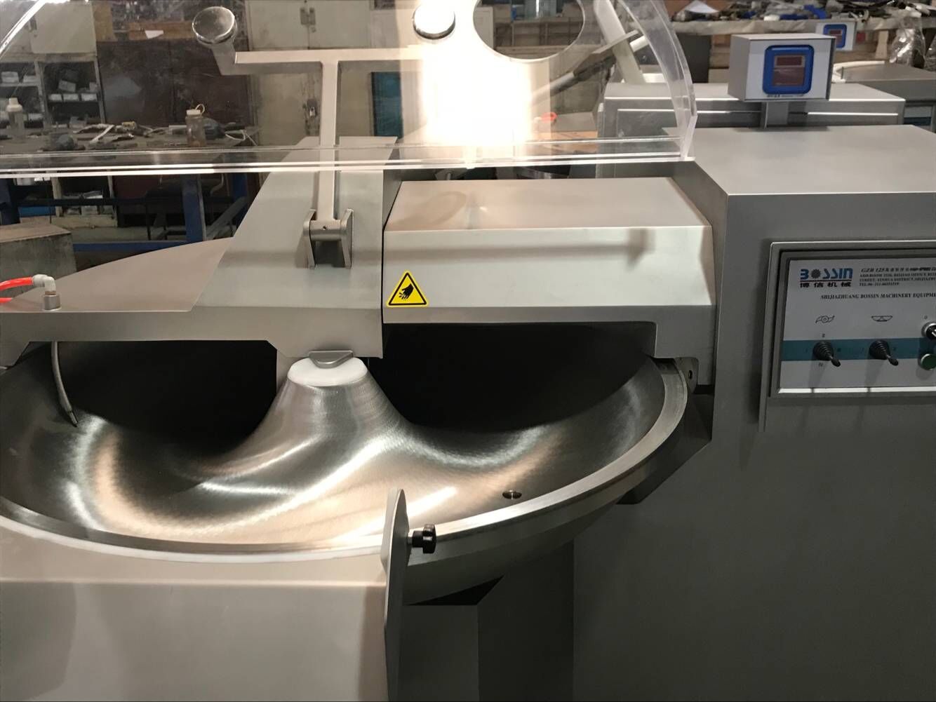 Meat bowl cutter GZB125: 125L capacity, high-speed, vacuum?